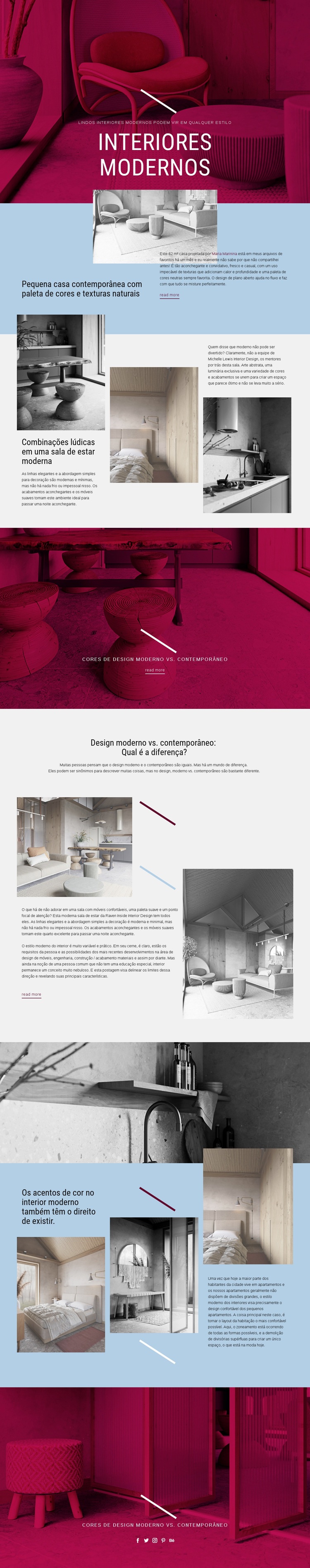 Interiores modernos Modelos de construtor de sites