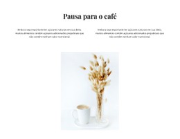 Pausa Para Um Café Delicioso Modelo HTML CSS Simples