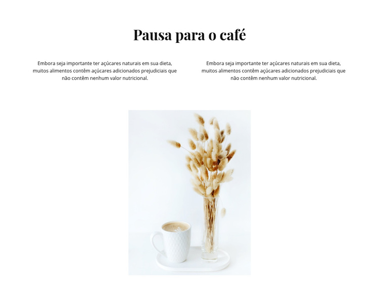 Pausa para um café delicioso Modelo de site