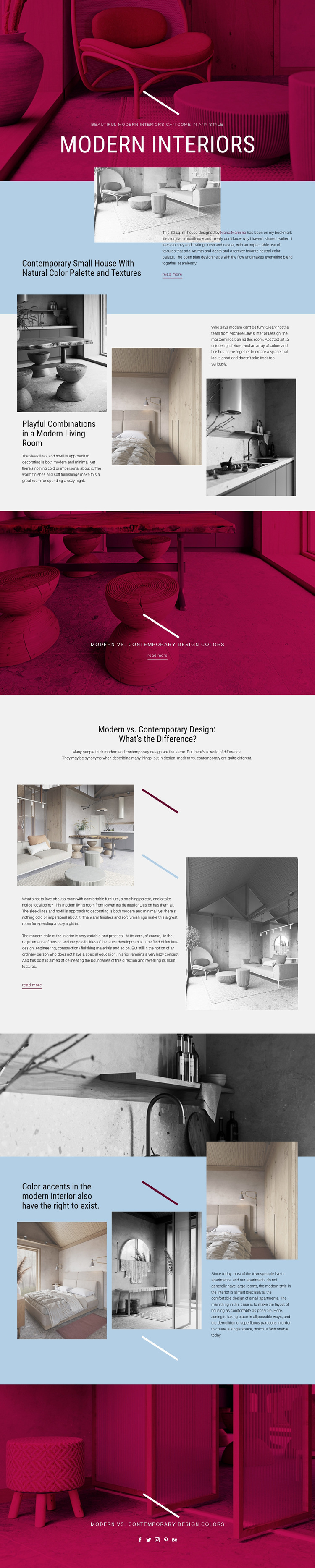 Modern Interiors Web Page Design