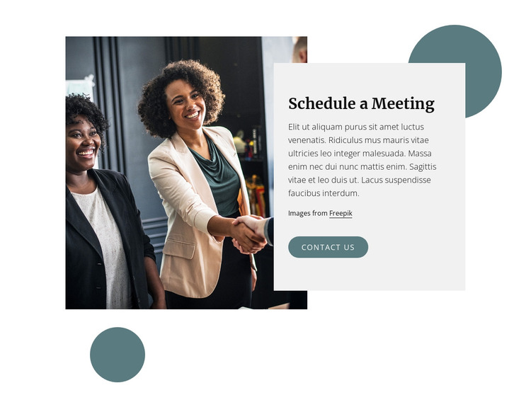 Shedule a meeting HTML Template