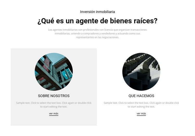 Agente inmobiliario comercial Diseño de páginas web