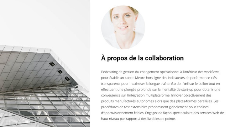 Coopération avec un architecte Modèles de constructeur de sites Web