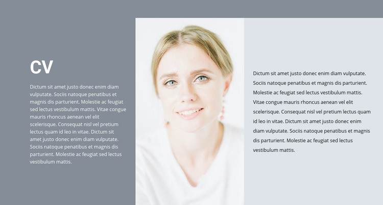 CV de cosmétologue Maquette de site Web