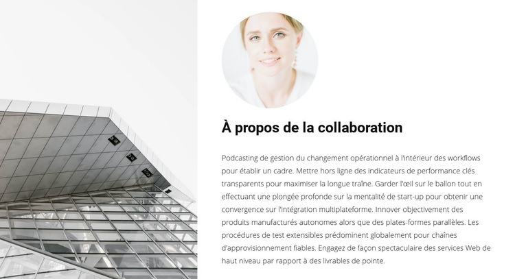 Coopération avec un architecte Modèle HTML5