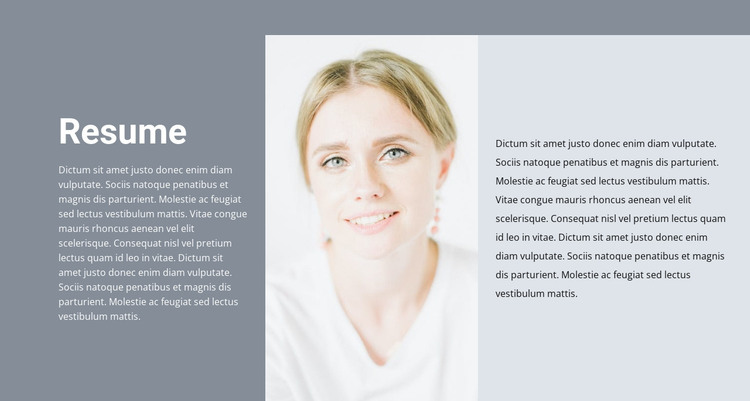 Cosmetologist's resume HTML Template