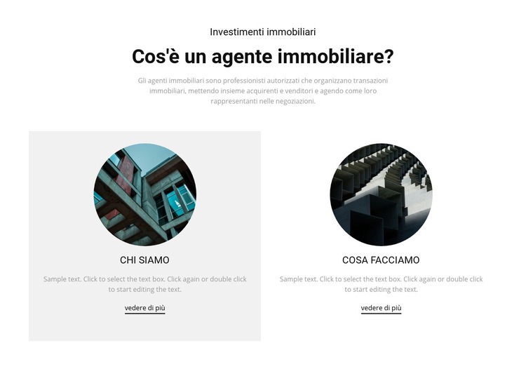 Agente immobiliare di affari Costruttore di siti web HTML