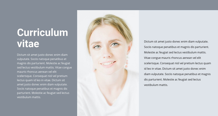 Curriculum da cosmetologo Modello Joomla