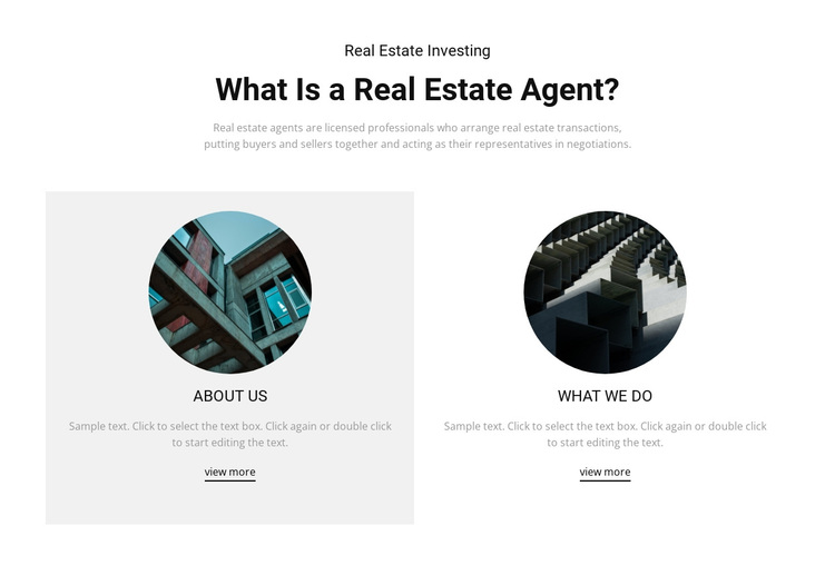Business real estate agent Joomla Page Builder