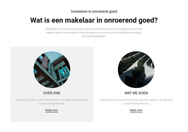 Zakelijke makelaar Html Website Builder