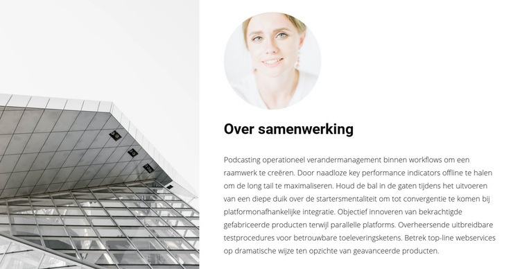 Samenwerking met een architect Website Builder-sjablonen