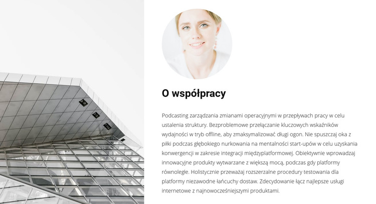 Współpraca z architektem Szablon witryny sieci Web