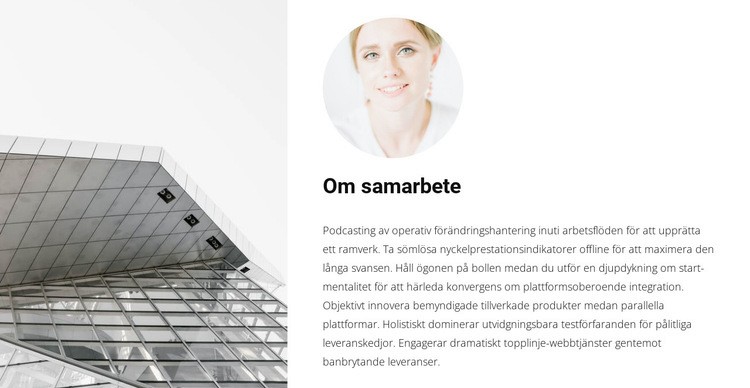 Samarbete med en arkitekt CSS -mall