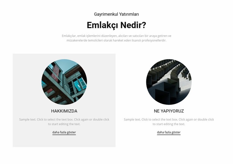 Ticari emlakçı Html Web Sitesi Oluşturucu