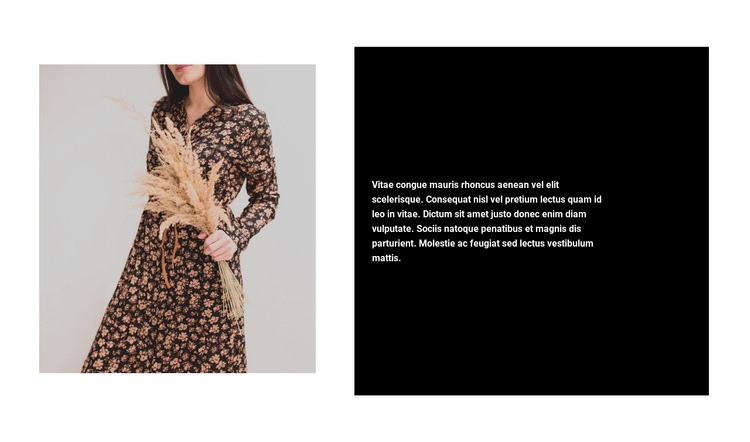 Modne sukienki Makieta strony internetowej