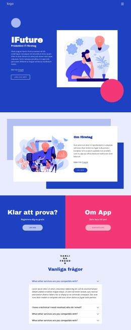 IT -Lösningar Och Marknadsföring - Färdigt Webbplatstema