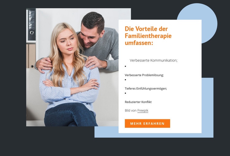 Die Vorteile der Familientherapie HTML Website Builder