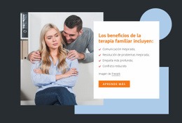 Página De Inicio Del Sitio Web Para Los Beneficios De La Terapia Familiar