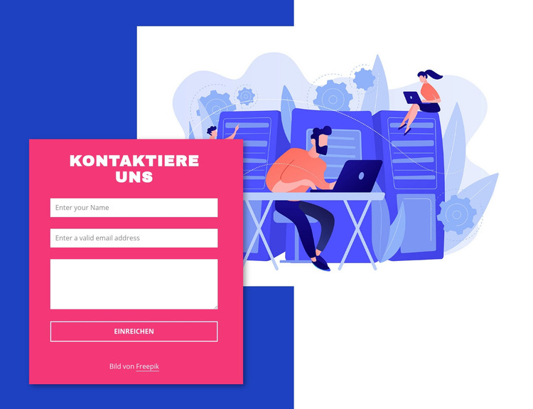 Kontaktformular mit Bild und Form HTML-Vorlage