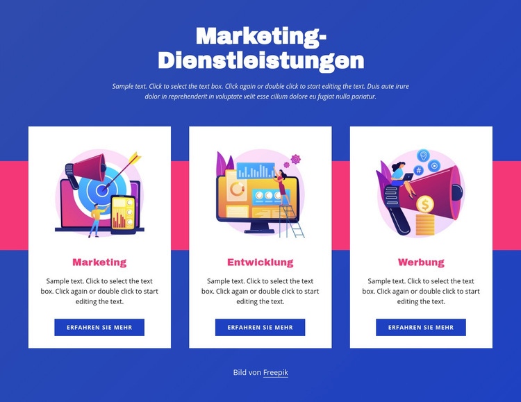 Marketing-Dienstleistungen Website design