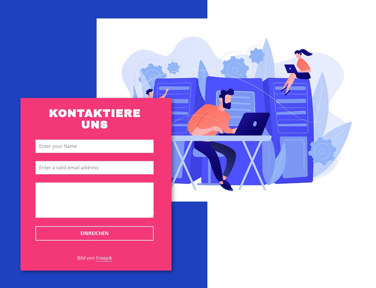 Kontaktformular mit Bild und Form WordPress-Theme