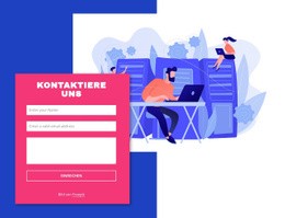 Exklusive Landingpage Für Kontaktformular Mit Bild Und Form
