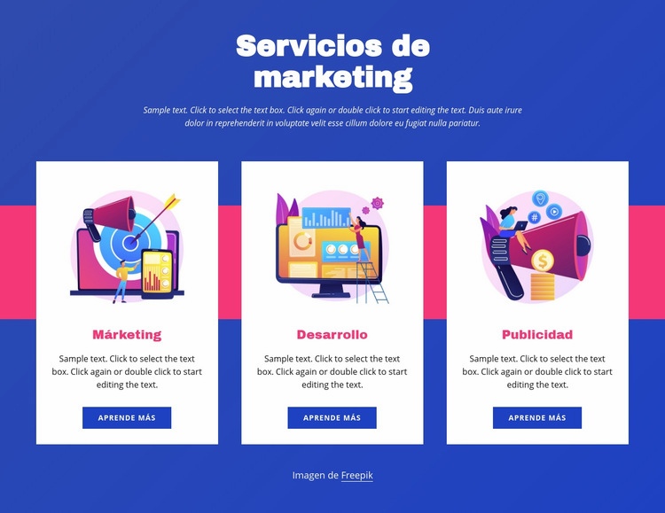 Servicios de marketing Diseño de páginas web