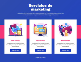 Servicios De Marketing: Plantilla De Página HTML