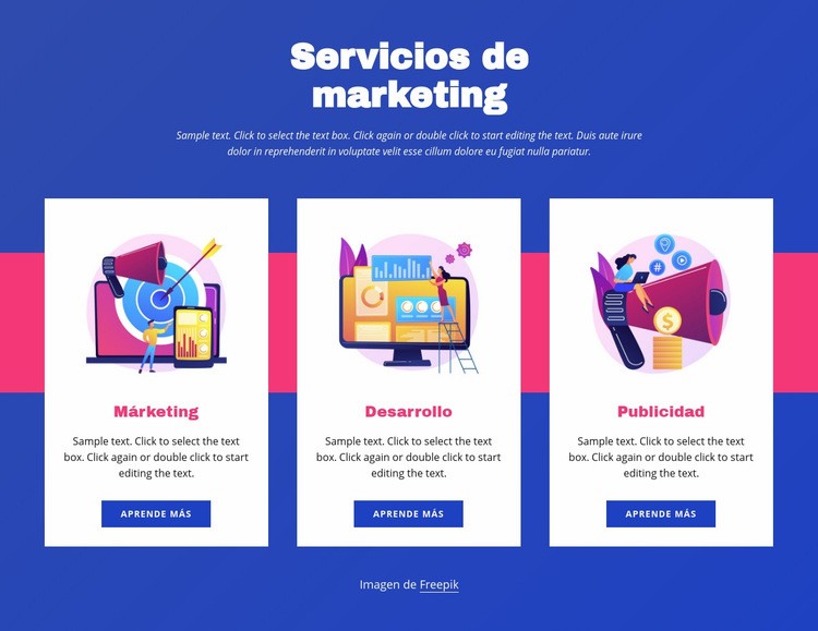 Servicios de marketing Plantilla HTML5
