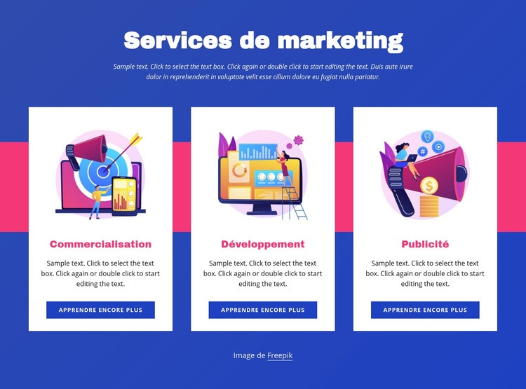 Services de marketing Créateur de site Web HTML