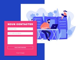 Page Web Pour Formulaire De Contact Avec Image Et Forme