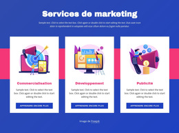 Services De Marketing : Modèle De Site Web Simple