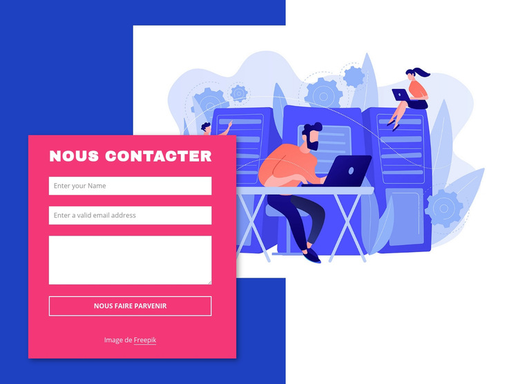 Formulaire de contact avec image et forme Modèle de site Web