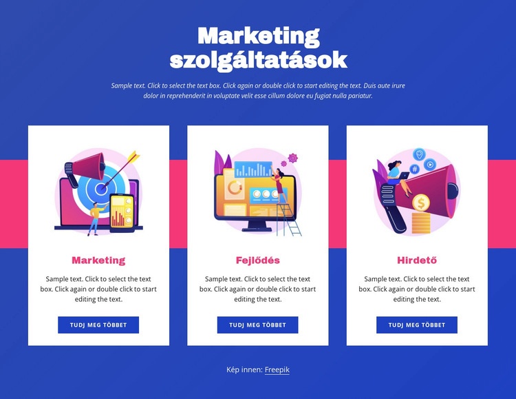 Marketing szolgáltatások CSS sablon