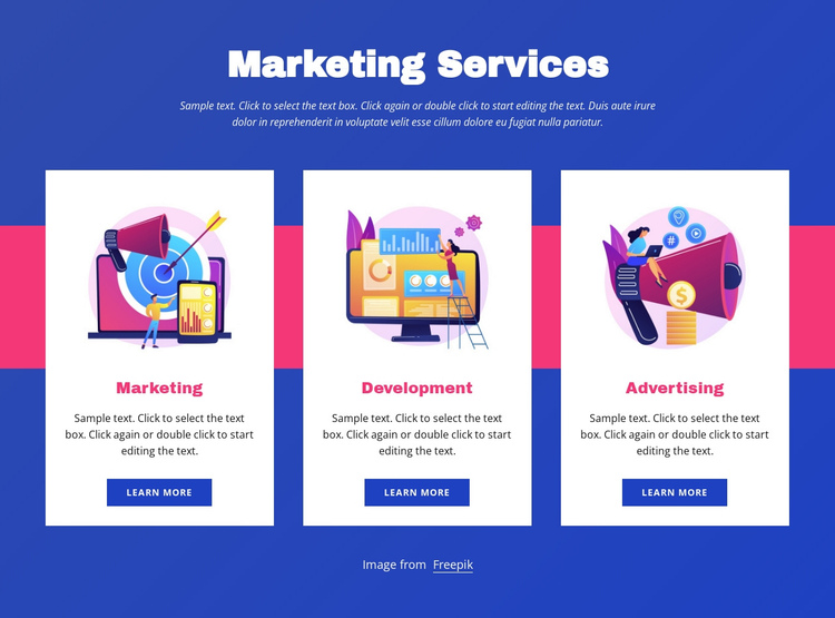 Marketing services One Page Template