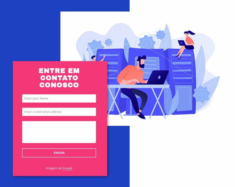 Formulário de contato com imagem e forma Construtor de sites HTML