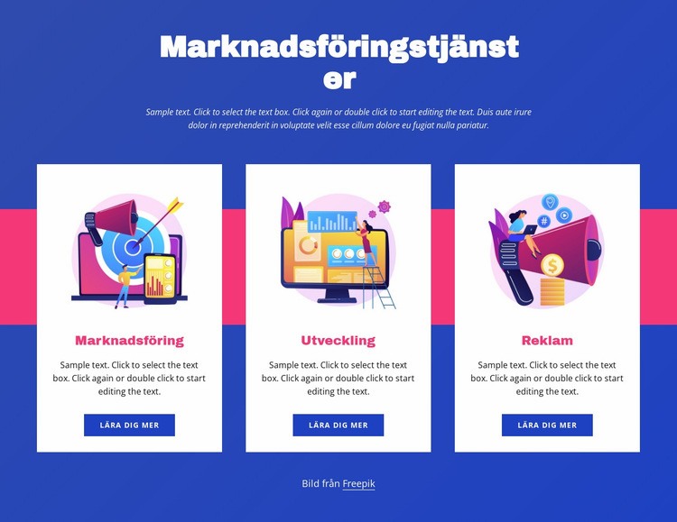 Marknadsföringstjänster HTML-mall