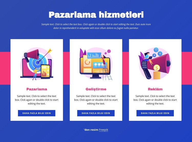 Pazarlama hizmetleri HTML5 Şablonu