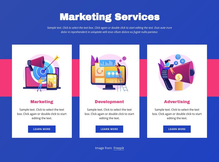 Marketing services Web Page Design