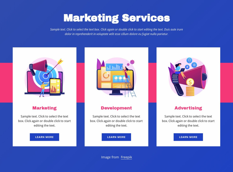 Marketing services Website Mockup