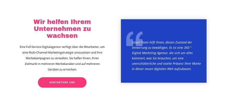 Zitat auf Hintergrund und Text CSS-Vorlage