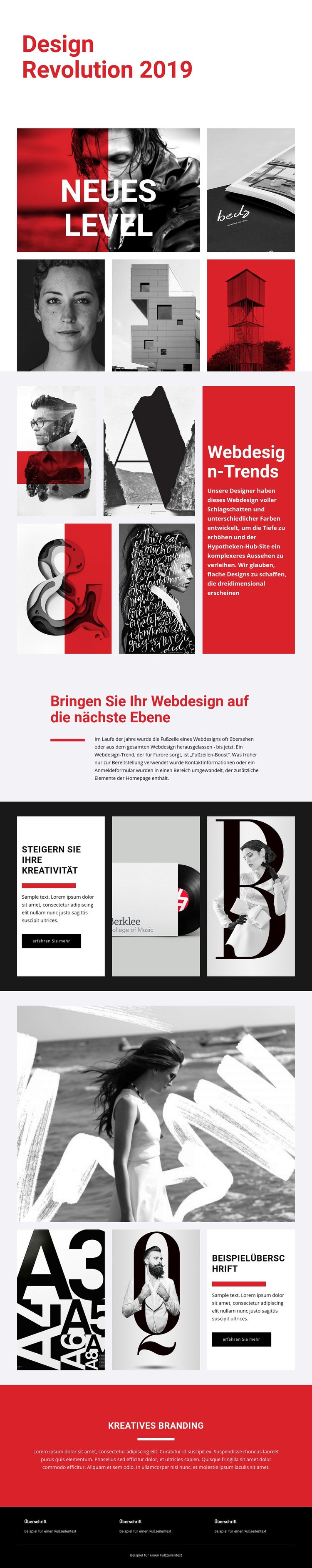 Revolution der Kunstgestaltung Website design