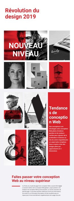 Révolution De La Conception De L'Art - Modèle Professionnel Personnalisable D'Une Page