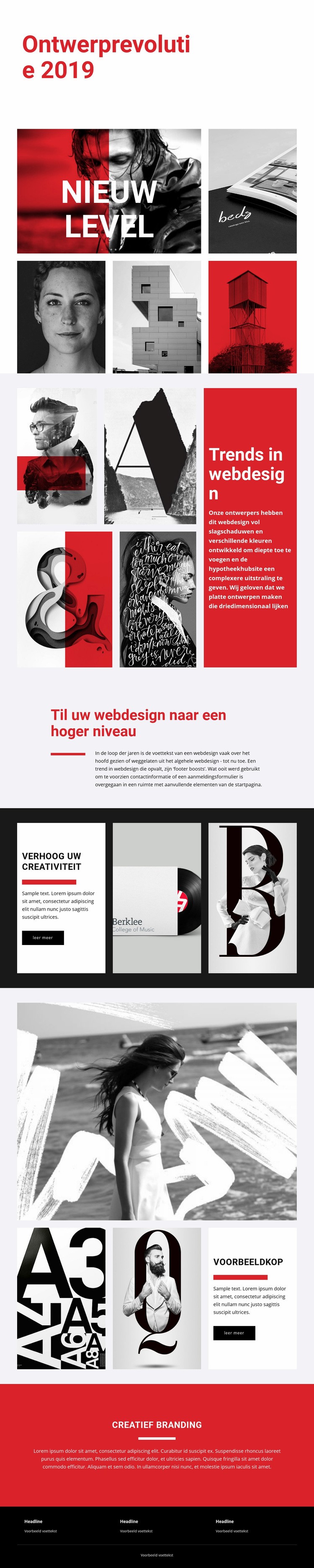 Revolutie in het ontwerpen van kunst Website ontwerp