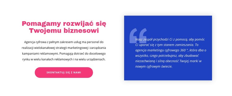 Cytat na tle i tekst Szablon HTML5