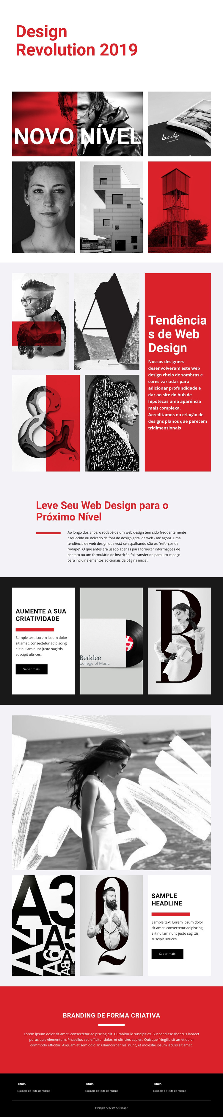 Revolução do design de arte Modelo HTML