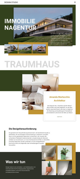 Traum Immobilienagentur – Fertiges Website-Design