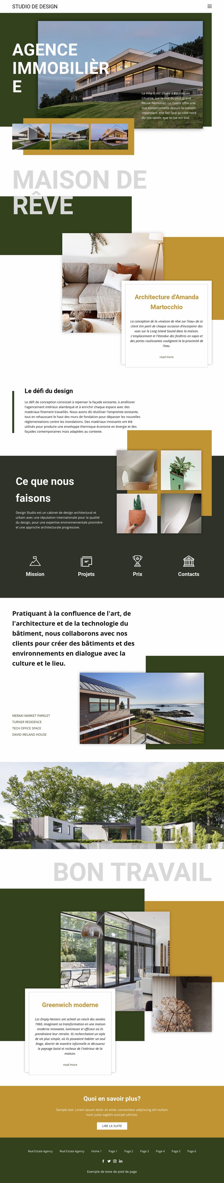 Agence immobilière de rêve Conception de site Web