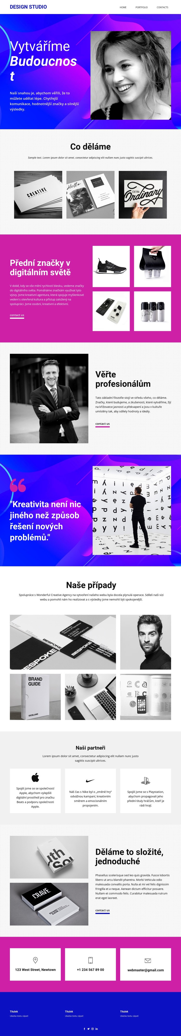 Vyvíjíme jádro značky Webový design