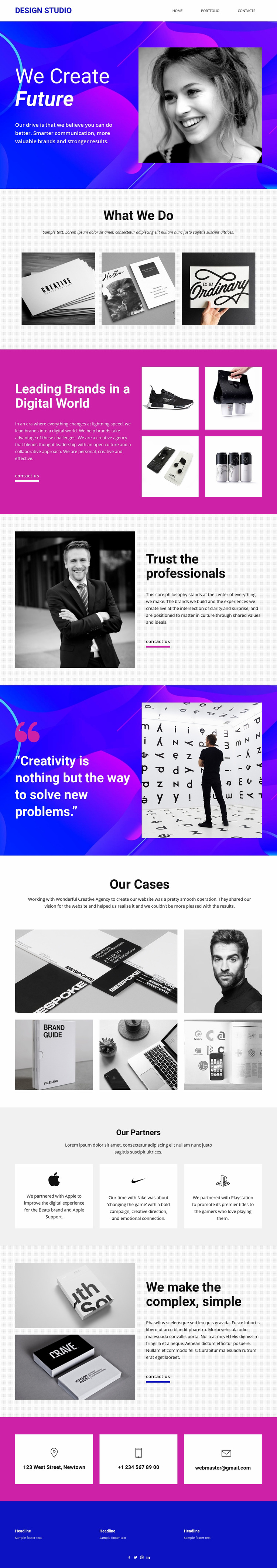 We develop the brand’s core Web Page Designer